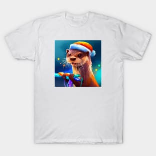 Cute Otter Drawing T-Shirt